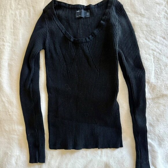 ASOS Black V-Neck Long Sleeve - Picture 1 of 3